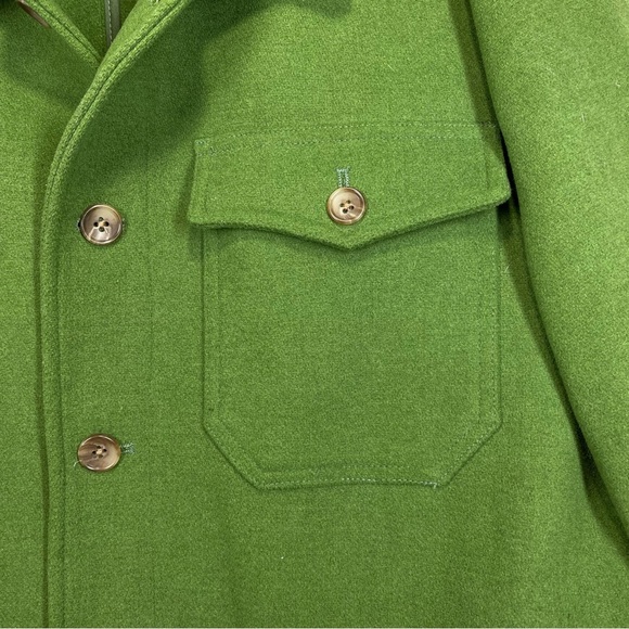 ASOS Women’s Wool Blend Long Sleeve Button Down Pea Coat Size XL Green - Picture 8 of 15